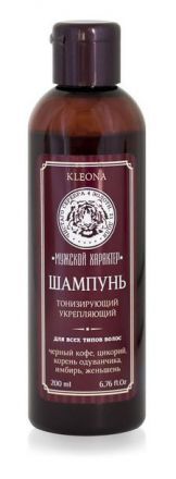 Шампунь &quot;Мужской характер&quot; с черным кофе, 200 мл Kleona