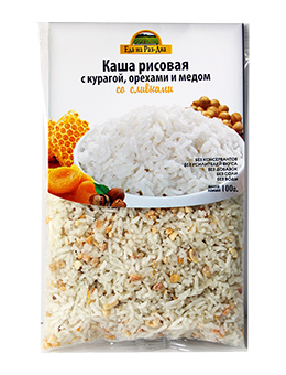 Каша рисовая с курагой и орехами Здоровая еда (100 г)